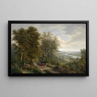 Josef Burgaritzky - Donaulandschaft mit Blick auf Nudorf.webp