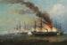 La bataille navale à Helgoland le 9 mai 1864 - Josef Carl Berthold Püttner — vy av konstverket