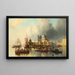 Venise, animation nära Punta della Dogana och Santa Maria della Salute - Josef Carl Berthold Püttner — inramlat konstverk på väggen