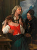 La confession - Josef Danhauser — vy av konstverket