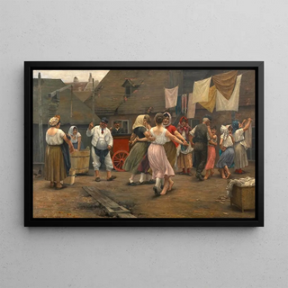 Josef Engelhart - Ein Ball auf der Hngstatt.webp