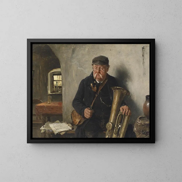 Le joueur de tuba - Josef Kinzel — inramlat konstverk på väggen