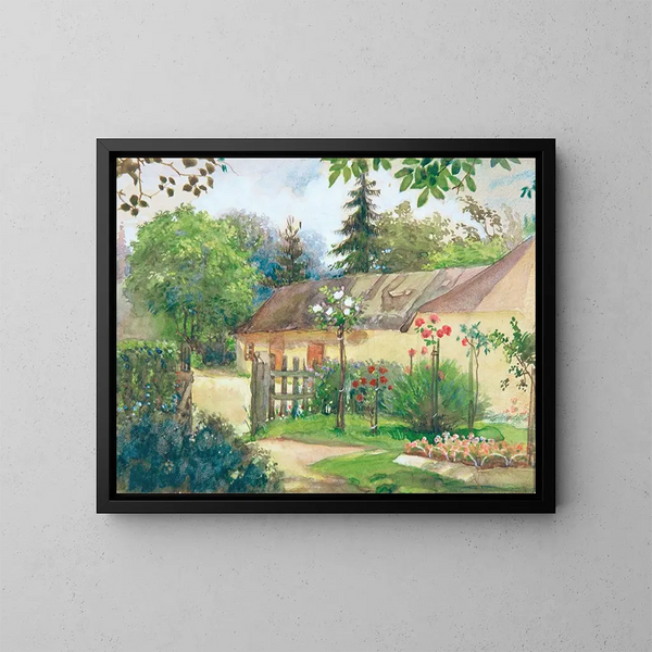 Vue de jardin - Josef Wawra — inramlat konstverk på väggen