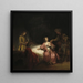 Joseph anklagad av Potifars hustru - Följare av Rembrandt van Rijn — inramlat konstverk på väggen