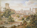 Vue du monastère de San Isidoro sur Saint-Pierre à Rome - Joseph Anton Koch — vy av konstverket