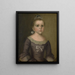 Portrait of Abigail Gowen - Joseph Badger — inramlat konstverk på väggen