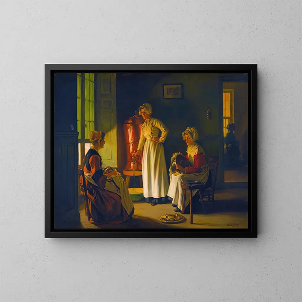 Les Polisseuses - Joseph Bail — inramlat konstverk på väggen