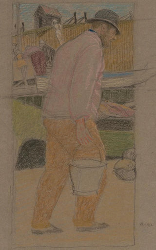 Joseph Edward Southall - Fisherman with a bucket Southwold.webp