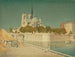 Notre-Dame och Seine - Joseph Edward Southall — vy av konstverket