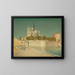 Notre-Dame och Seine - Joseph Edward Southall — inramlat konstverk på väggen