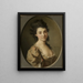 Portrait d'une dame - Joseph Friedrich August Darbes — inramlat konstverk på väggen
