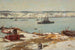 Rivière Hudson och krigsfartyg USS Connecticut - Joseph Henry Sharp — vy av konstverket