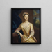 Portrait d'une dame - Joseph Highmore — inramlat konstverk på väggen