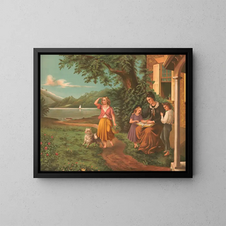 Joseph Hoover - Mother and children reading the bible.webp
