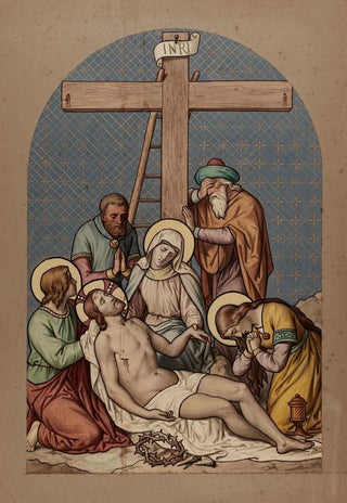 Joseph Hussenot - XIII Jsus est dpos de sa croix et remis.webp