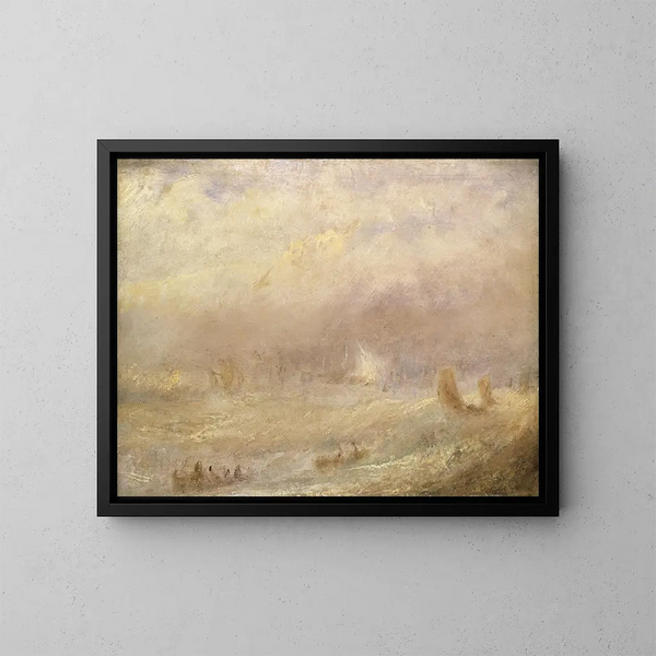 En vy av Deal - Joseph Mallord William Turner — inramlat konstverk på väggen