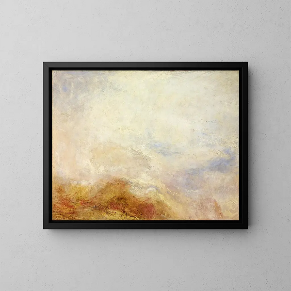En bergscen i Aostadalen - Joseph Mallord William Turner — inramlat konstverk på väggen