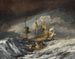 båtar som transporterar ankare till de nederländska krigsskeppen - Joseph Mallord William Turner — vy av konstverket