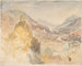 Le Val d'Aoste och Château d'Argent sedd uppifrån från Villeneuve - Joseph Mallord William Turner — vy av konstverket