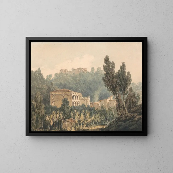 i dalen nära Vietri - Joseph Mallord William Turner — inramlat konstverk på väggen