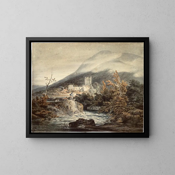 Abbaye de Llanthony, Monmouthshire - Joseph Mallord William Turner — inramlat konstverk på väggen