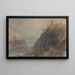 Rheinfels, vy mot Katz och Gourhausen - Joseph Mallord William Turner — inramlat konstverk på väggen