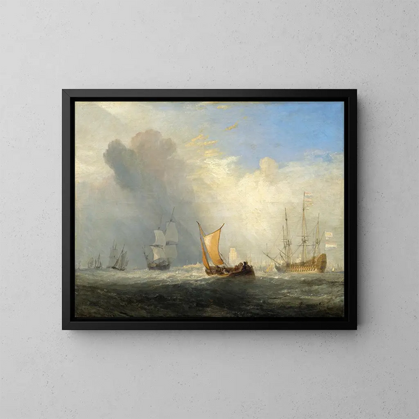Ferry-boat de Rotterdam - Joseph Mallord William Turner — inramlat konstverk på väggen