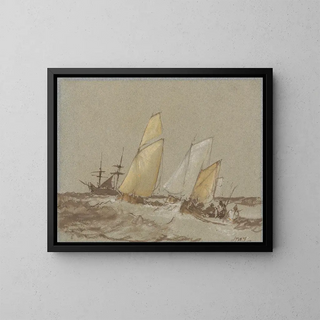 Expédition - Joseph Mallord William Turner — inramlat konstverk på väggen