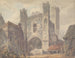 Porte Saint-Augustin de Canterbury - Joseph Mallord William Turner — vy av konstverket