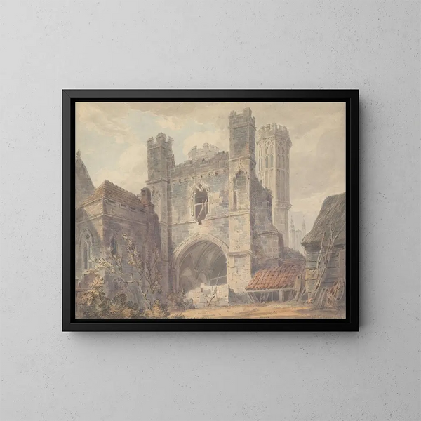 Porte Saint-Augustin de Canterbury - Joseph Mallord William Turner — inramlat konstverk på väggen