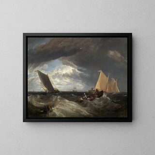 floden Thames och Medway - Joseph Mallord William Turner — inramlat konstverk på väggen