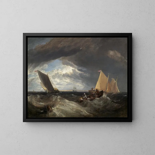 floden Thames och Medway - Joseph Mallord William Turner — inramlat konstverk på väggen