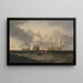La Victoire revenant de Trafalgar i tre positioner - Joseph Mallord William Turner — inramlat konstverk på väggen