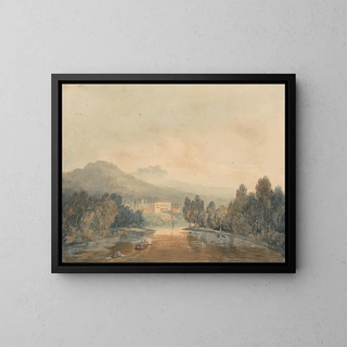 Villa Salviati sur l'Arno - Joseph Mallord William Turner — inramlat konstverk på väggen