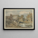 ett vattenhjul nära en bäck - Joseph Mallord William Turner — inramlat konstverk på väggen