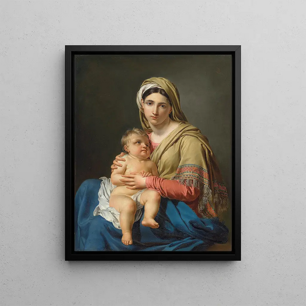 Vierge à l'Enfant - Joseph Paelinck — inramlat konstverk på väggen