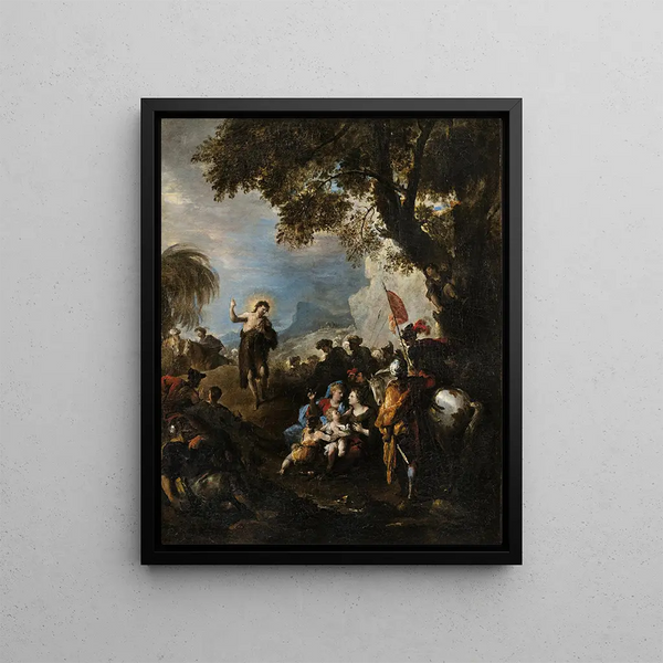 Le sermon de saint Jean-Baptiste - Joseph Parrocel — inramlat konstverk på väggen
