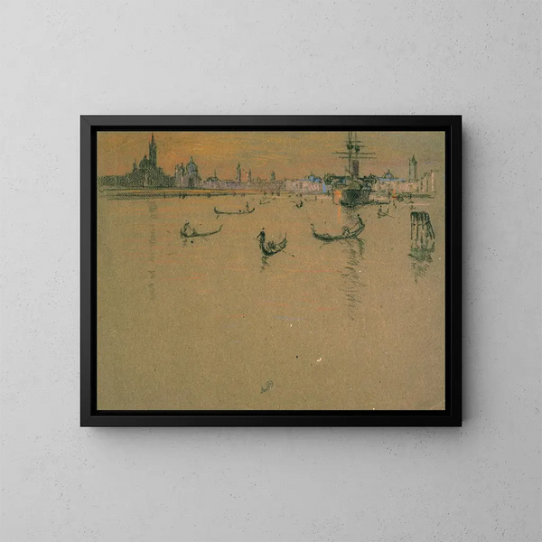 Lagune de Venise - Joseph Pennell — inramlat konstverk på väggen