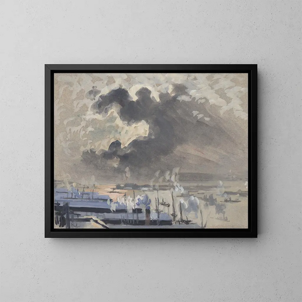 Tempêtes à l'horizon - Joseph Pennell — inramlat konstverk på väggen