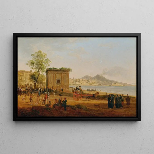 Joseph Rebell - Der Golf von Neapel mit Szenen aus dem Volksleben.webp