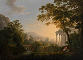 Joseph Rebell - Ideale Landschaft mit Tempelgebuden.webp