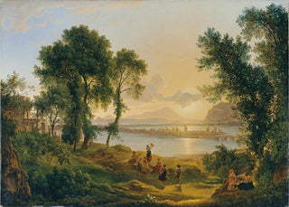 Joseph Rebell - Sonnenuntergang ber den Campi Flegrei gegen die Inseln Procida und Ischia Sonnenuntergang ber den Campi Elisi gegen die Insel Ischia.webp