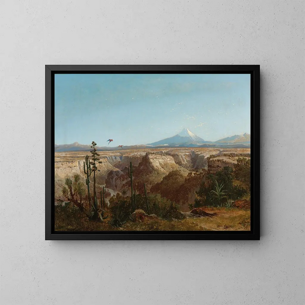 Vue av Atacama-öknen i Chile med vulkanen Licancabur i bakgrunden - Joseph Selleny — inramlat konstverk på väggen
