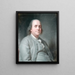 Benjamin Franklin - Joseph Siffred Duplessis — inramlat konstverk på väggen