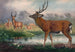 Le cerf de Mandchourie - Joseph Wolf — vy av konstverket