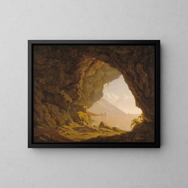 Grotte près de Naples - Joseph Wright de Derby — inramlat konstverk på väggen