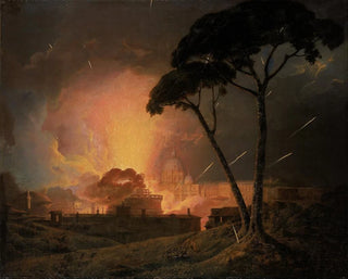 La Girandole annuelle au Castel Sant'Angelo à Rome - Joseph Wright de Derby — vy av konstverket