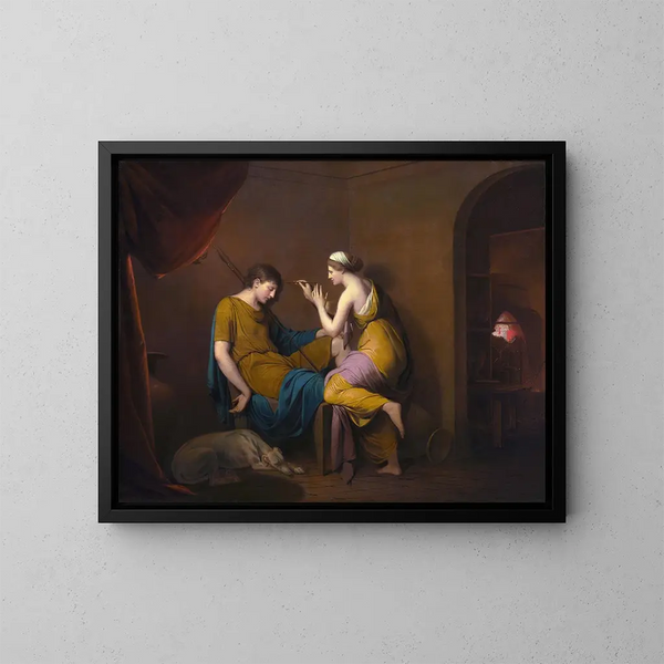 La jeune Corinthienne - Joseph Wright de Derby — inramlat konstverk på väggen
