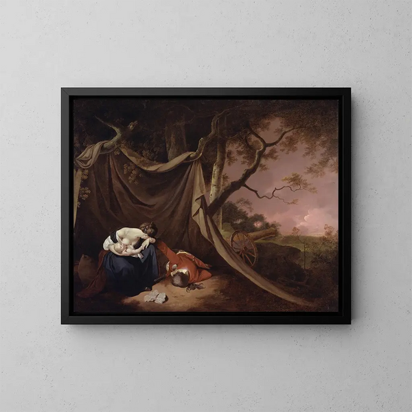 Le Soldat mort - Joseph Wright de Derby — inramlat konstverk på väggen