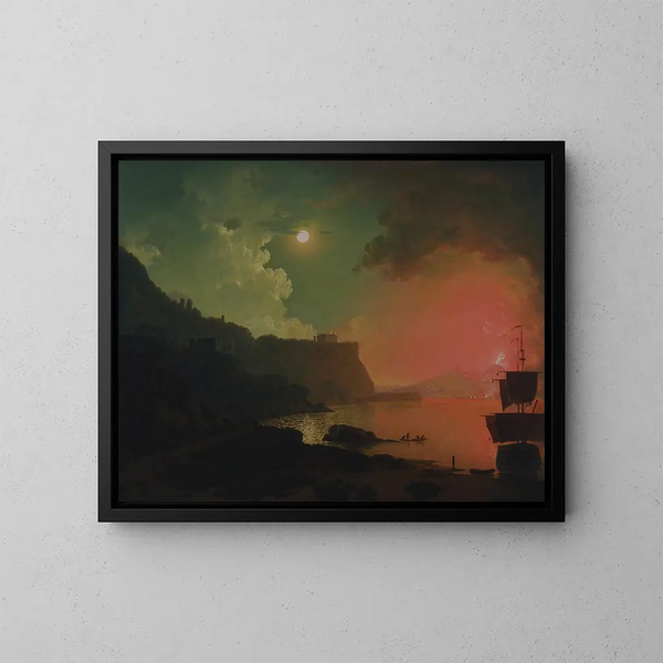 Vésuve sett från Posillipo - Joseph Wright de Derby — inramlat konstverk på väggen